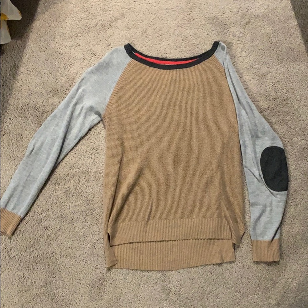 Elbow patch sweater